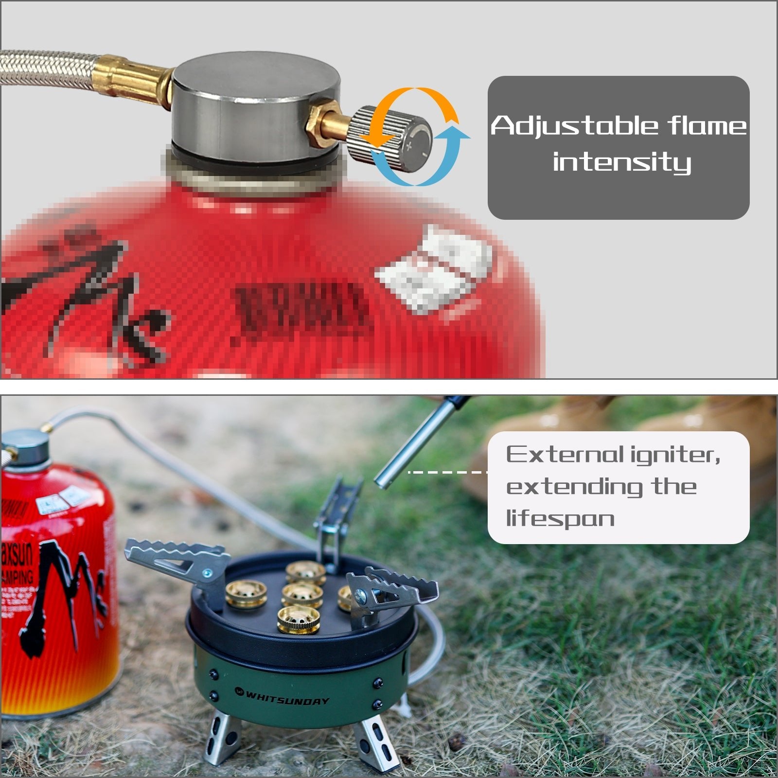 Whitsunday 11000W Camping Stove with 5 Brass Burners