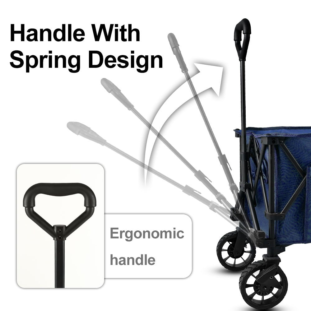 Whitsunday Moko Compact Folding Wagon Cart with Aluminum Table Plate