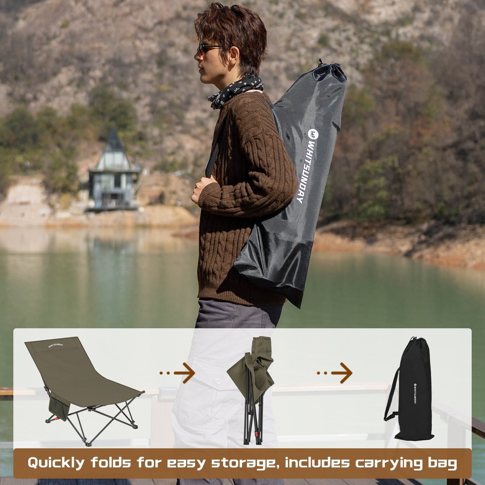 Whitsunday 3-Level Adjustable Camping Lounge Chair