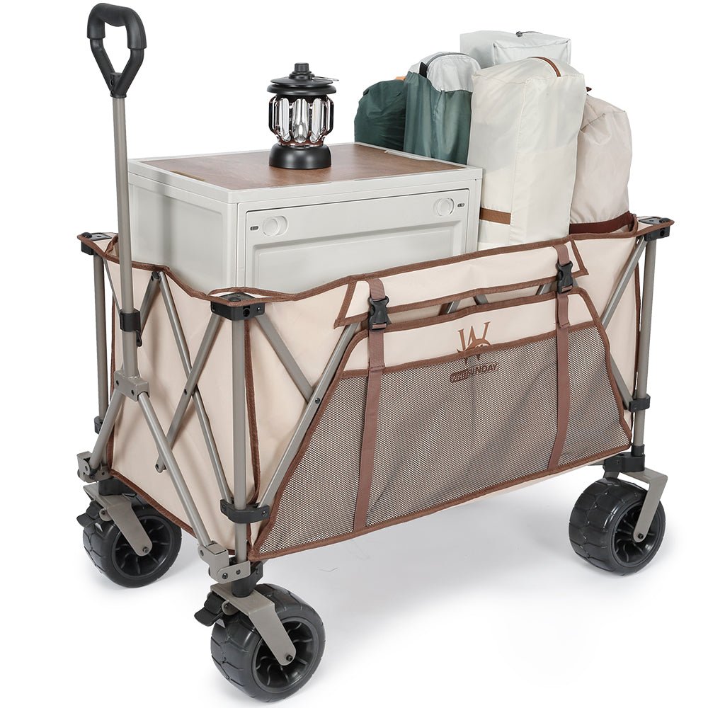 Whitsunday Moko Large Folding Wagon Cart with Table Plate