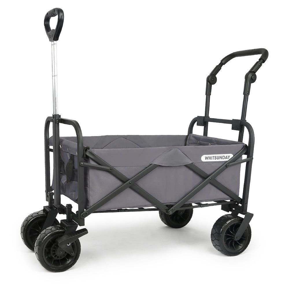 Whitsunday Folding Wagon – 8″ Heavy-Duty Wheels with Push Bar (Standard Size PLUS)