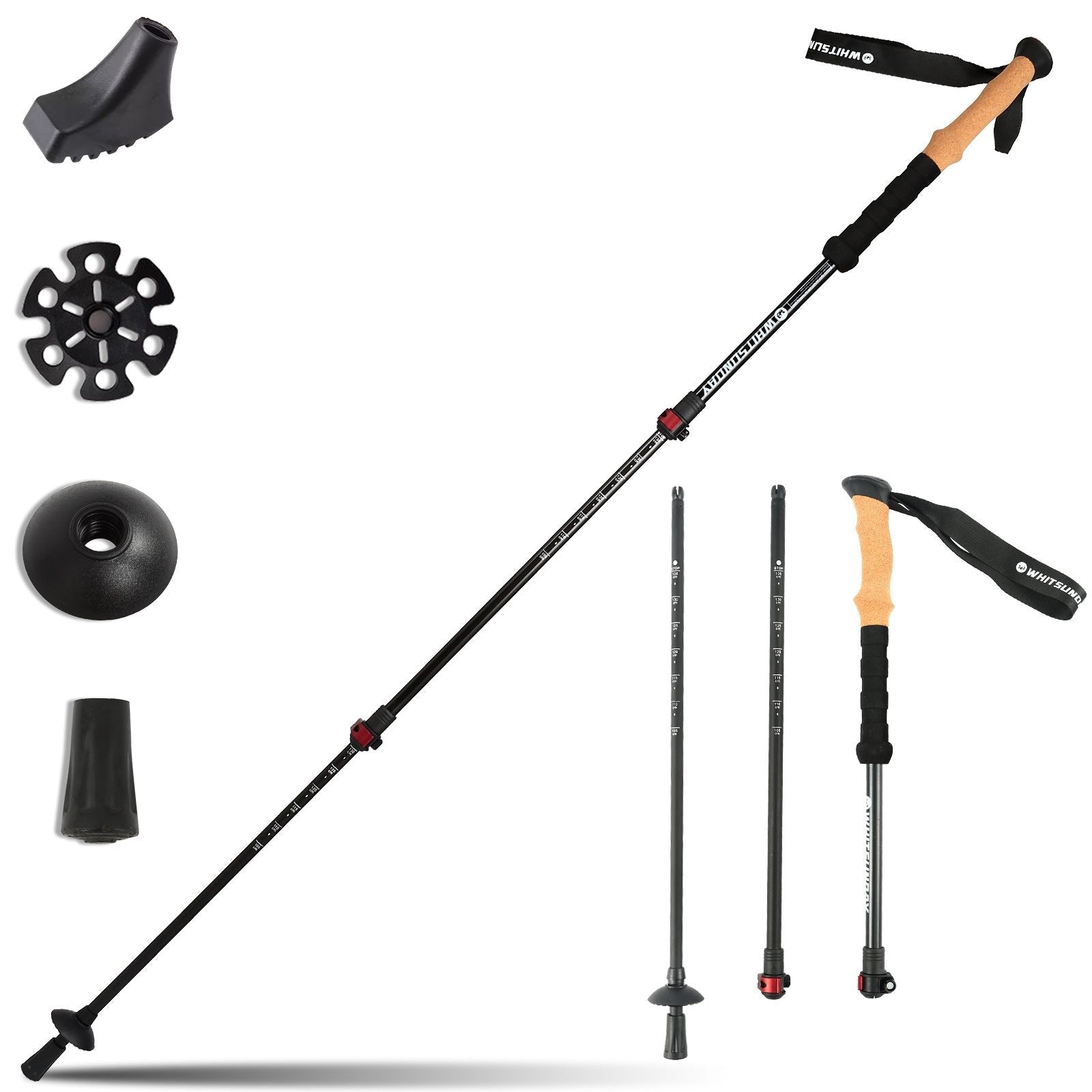 Whitsunday Trekking Collapsible Aluminum Lightweight Hiking Poles