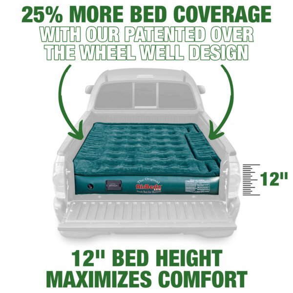 AirBedz Lite Overlanding Truck Bed Air Mattress with Portable DC Air Pump
