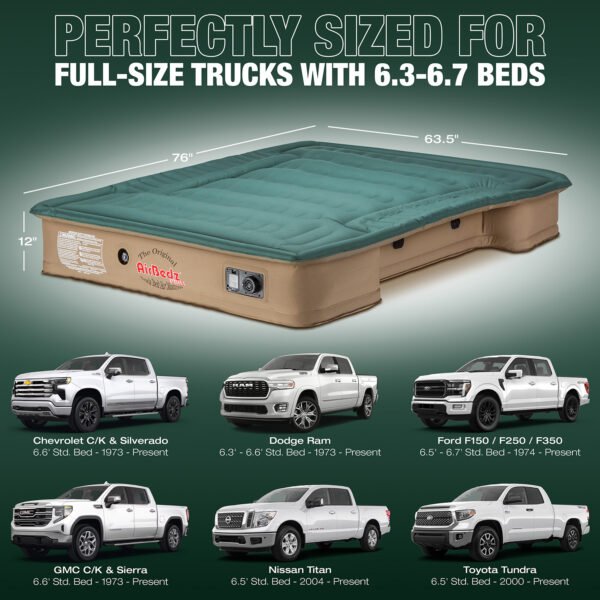 AirBedz Pro3 Truck Bed Air Mattress with Built-in DC Air Pump