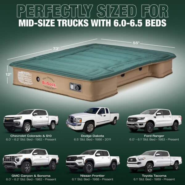 AirBedz Pro3 Truck Bed Air Mattress with Built-in DC Air Pump