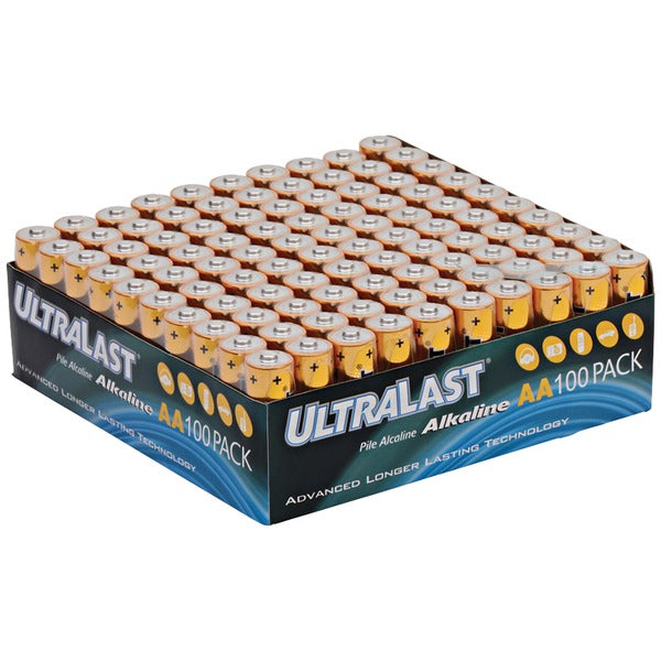 Ultralast ULA2AA AA Alkaline Batteries – 1.5V Long-Lasting Power (Available in 2 Pack, 4 Pack & 100 Pack)