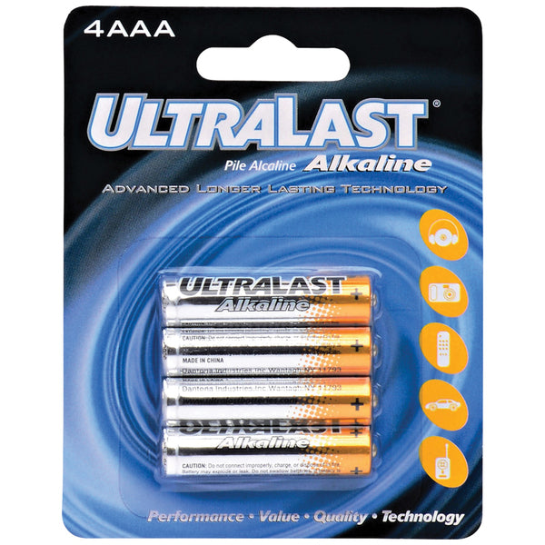 Ultralast ULA2AAA AAA Alkaline Batteries – 1.5V Long-Lasting Power (Available in 2 Pack, 4 Pack & 100 Pack)