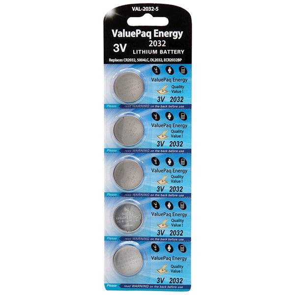 Dantona VAL-2032 ValuePaq Energy CR2032 3V Lithium Coin Cell Batteries – Available in 2 Pack & 5 Pack