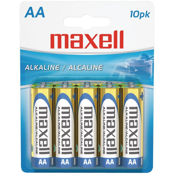Maxell 723410 LR6/10BP AA Alkaline Batteries – Long-Lasting Everyday Power (Available in 4 Pack, 10 Pack, 16 Pack & 48 Pack)