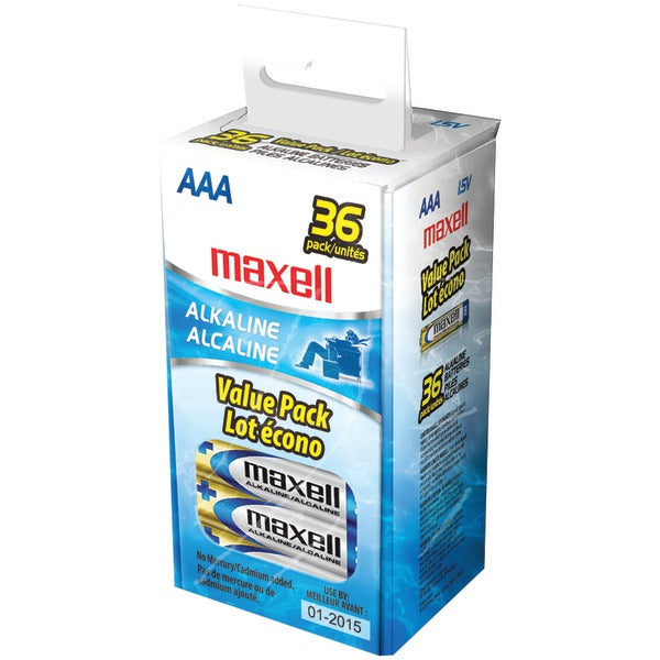 Maxell 723472 AAA Alkaline Batteries – Long-Lasting Everyday Power (Available in 4 Pack, 10 Pack, 16 Pack & 36 Pack)