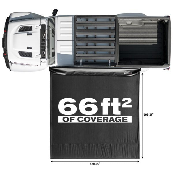 180° Gas-Strut Power-Assisted Vehicle Side Awning – Universal Fit (Two Size Options)
