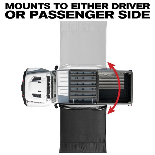 180° Gas-Strut Power-Assisted Vehicle Side Awning – Universal Fit (Two Size Options)