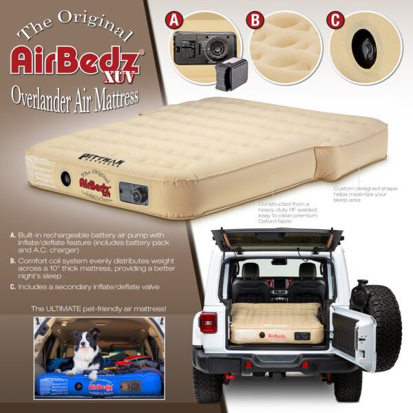 AirBedz XUV® Rear Seats Down Air Mattress for Jeep, SUV & Crossover Vehicles