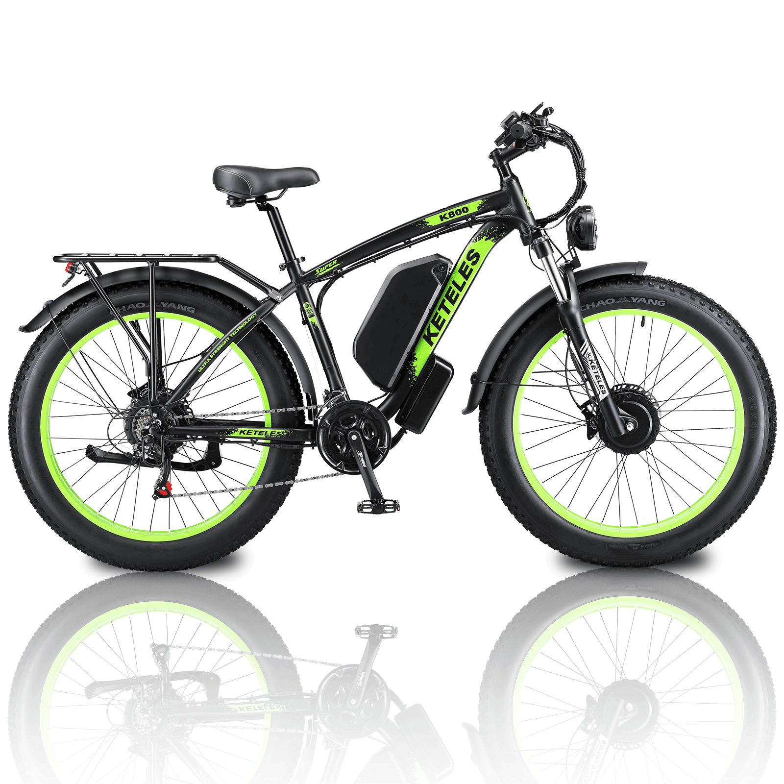 KETELES Electric Bike – 48V 23AH Dual 1000W Motors, 26"x4.0 MTB