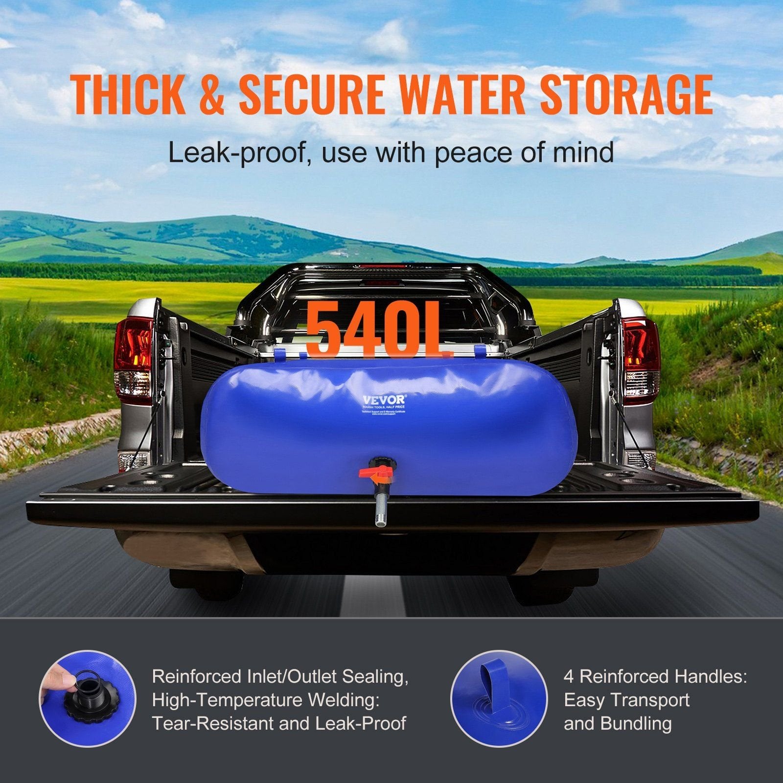 VEVOR Collapsible Water Bladder – Portable PVC Storage for RV & Camping