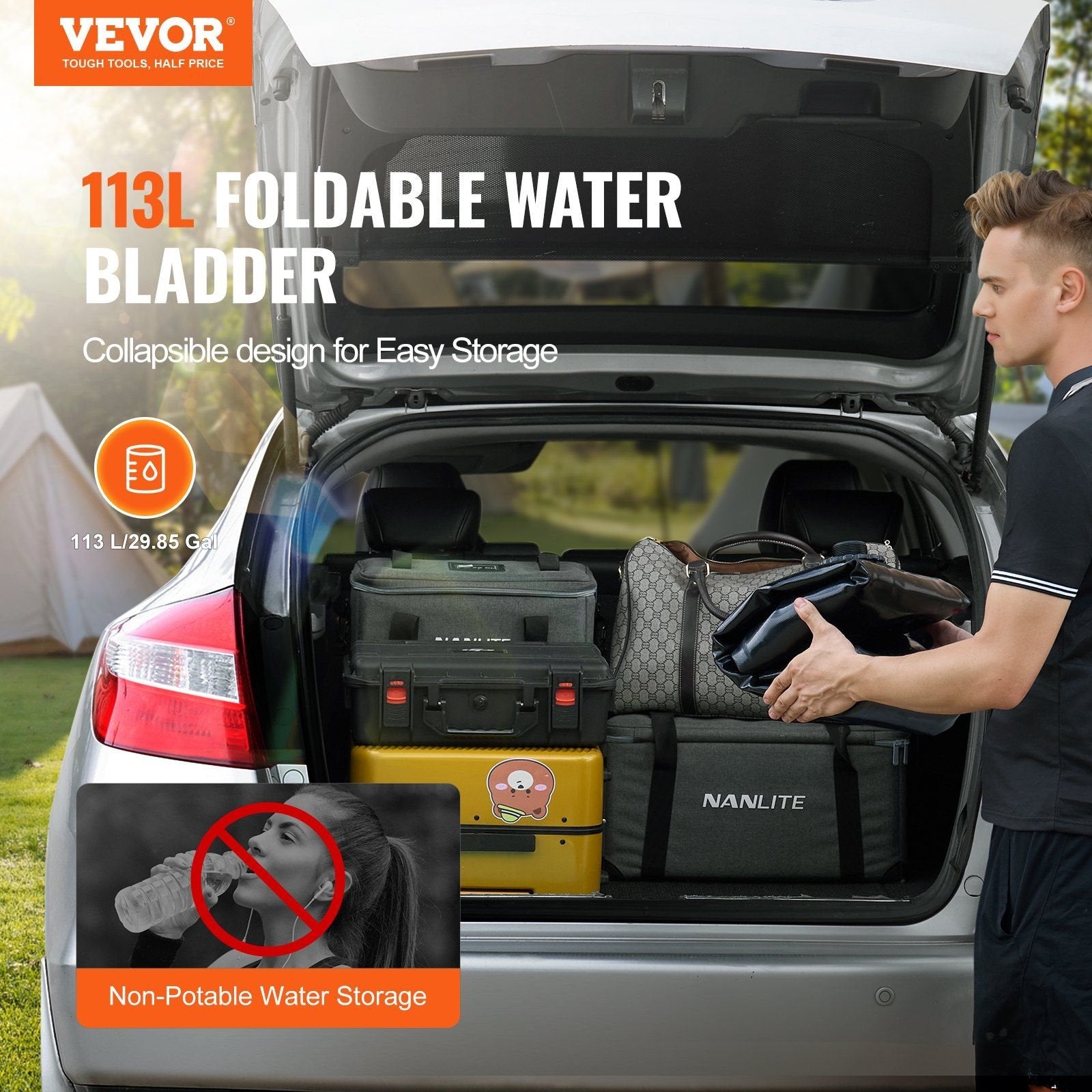 VEVOR Collapsible Water Bladder – Portable PVC Storage for RV & Camping