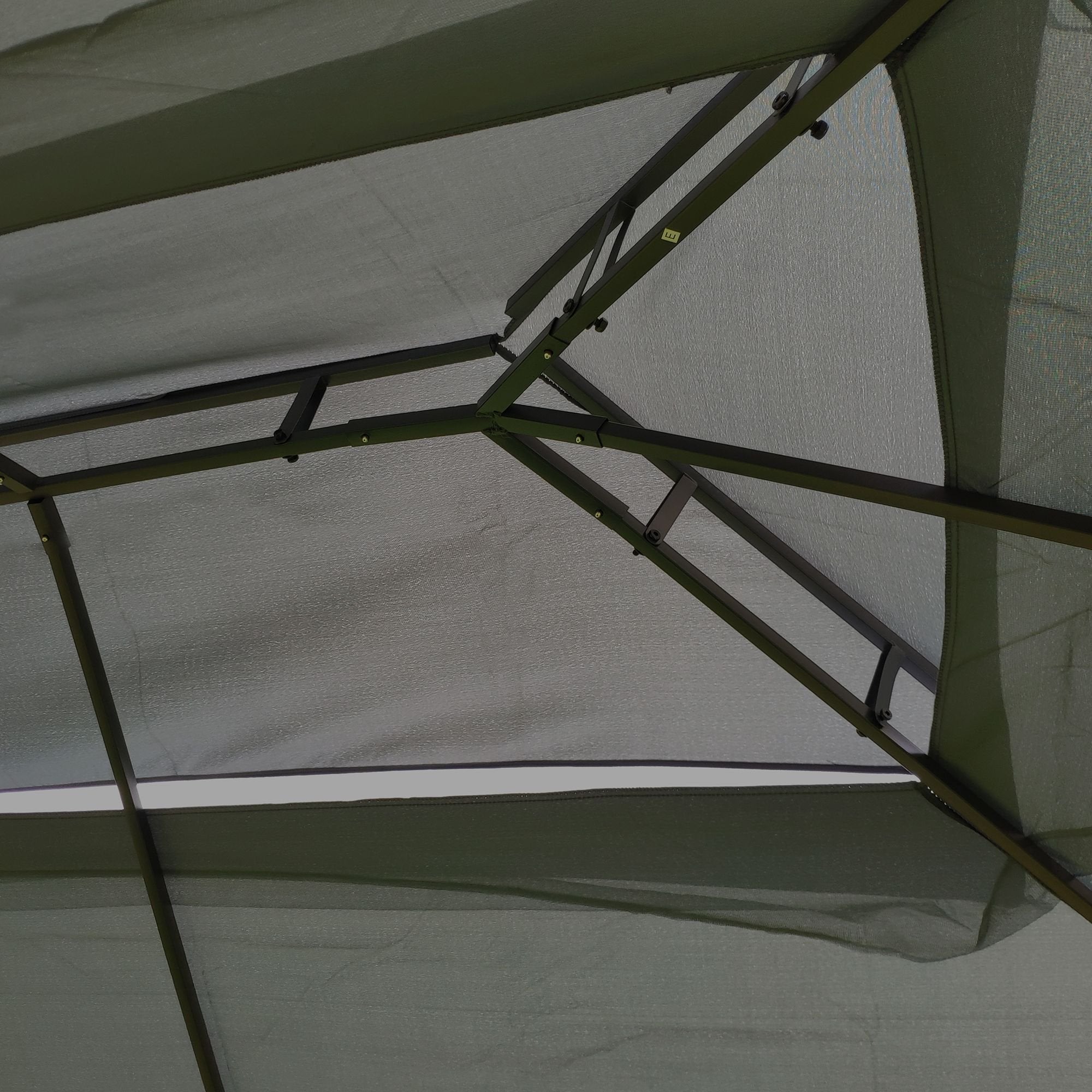 13' x 10' Patio Gazebo Canopy - Double Roof with Mosquito Netting