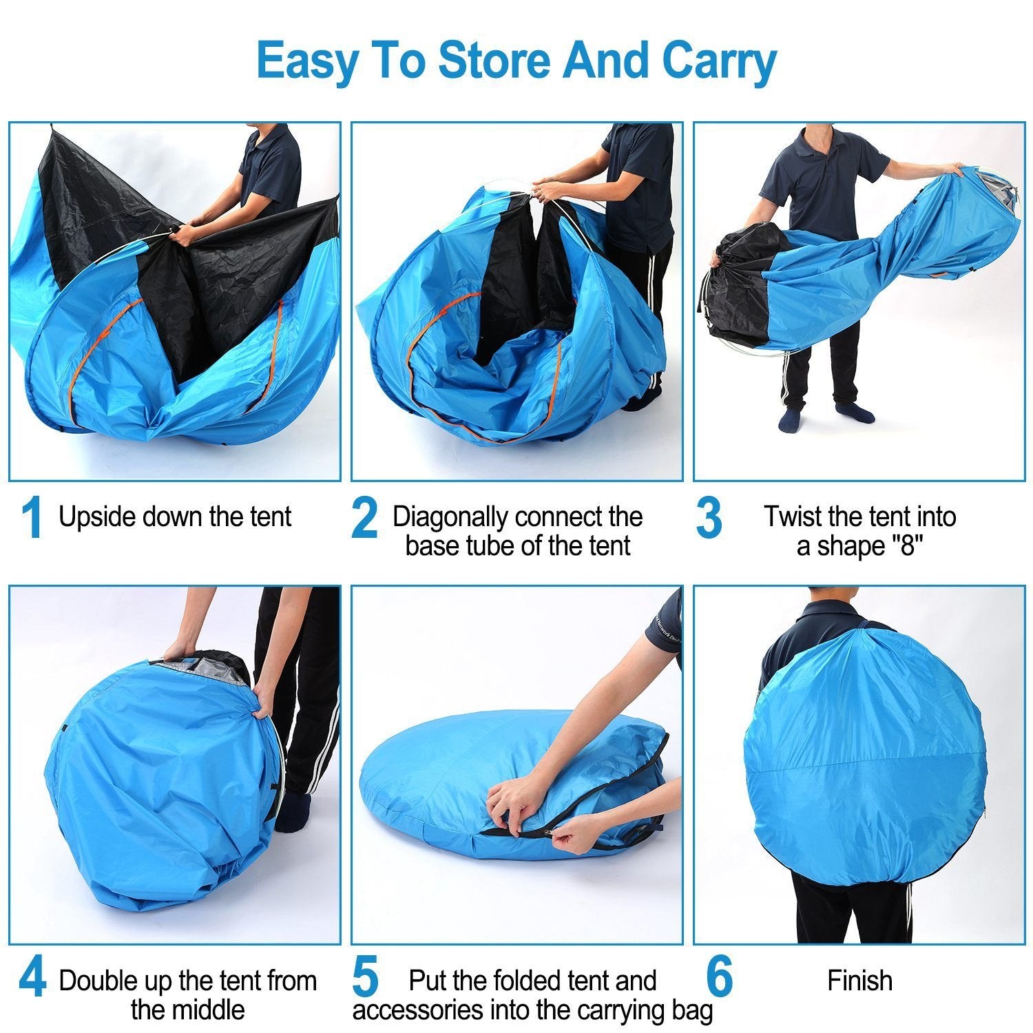 4 Persons Camping Waterproof Pop Up Tent