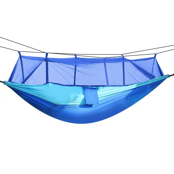 Portable Double Camping Hammock - Mosquito Net, 600 lb Capacity