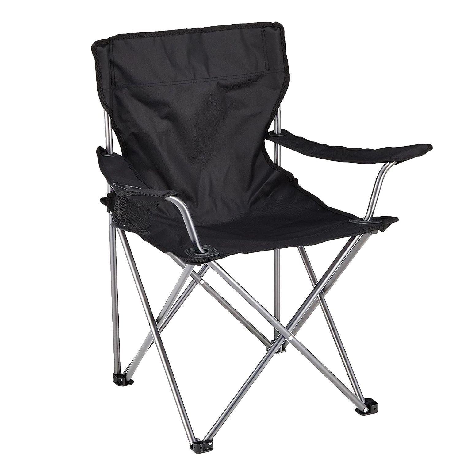 Foldable Beach Chair with Adjustable Canopy, Cup Holder, and Carry Bag