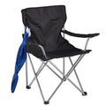 Foldable Beach Chair with Adjustable Canopy, Cup Holder, and Carry Bag