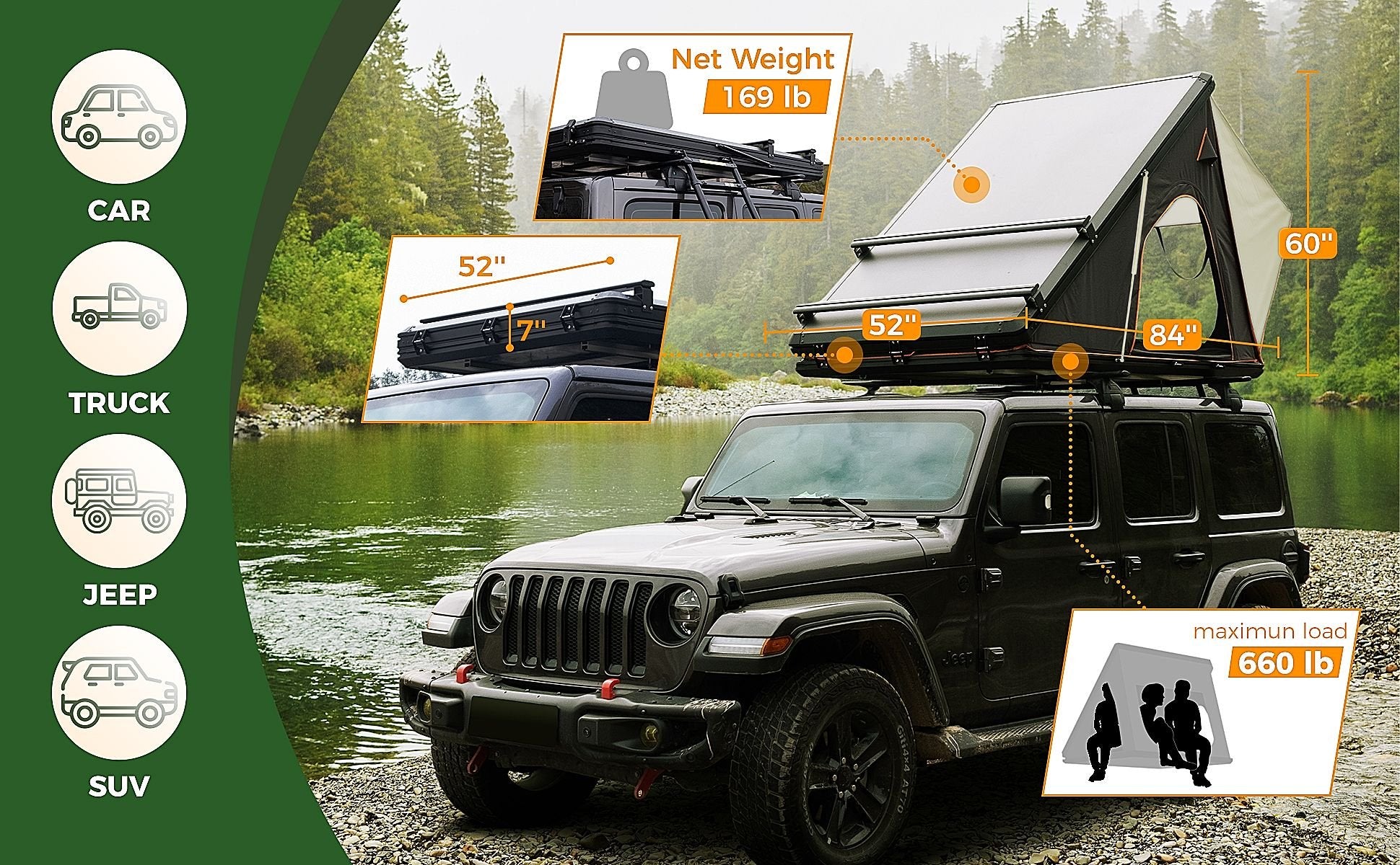 Trustmade Luxurious Triangle Hard Shell Tent