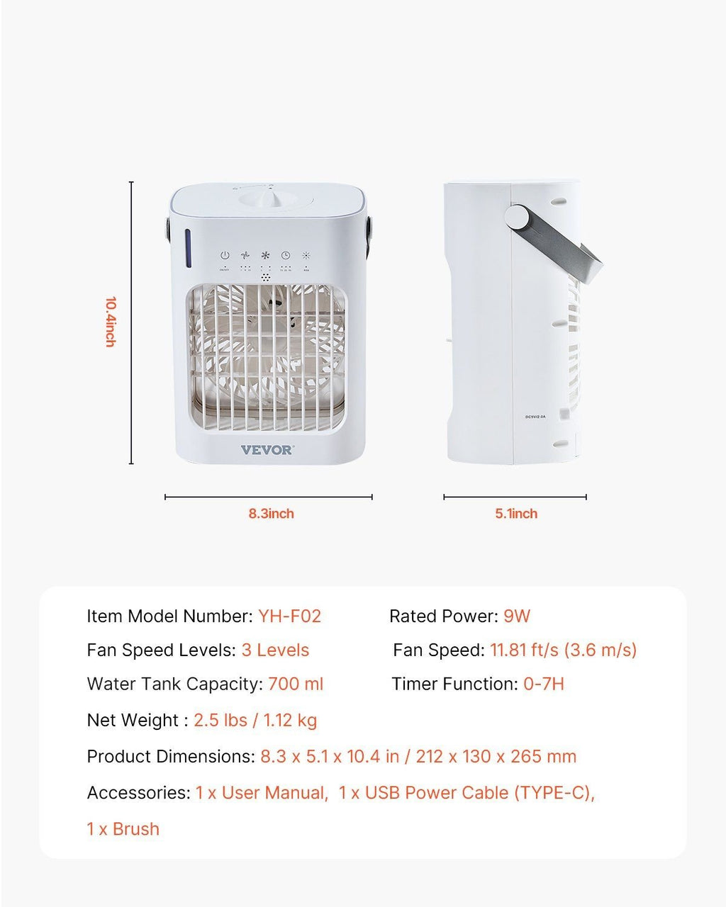 4-in-1 Portable Evaporative Air Conditioner – Remote Control with 3 Speeds