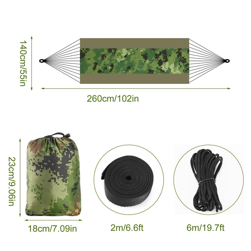 Double Camping Hammock with Mosquito Net – Portable, Includes 2 Straps, Ideal for Outdoor & Travel