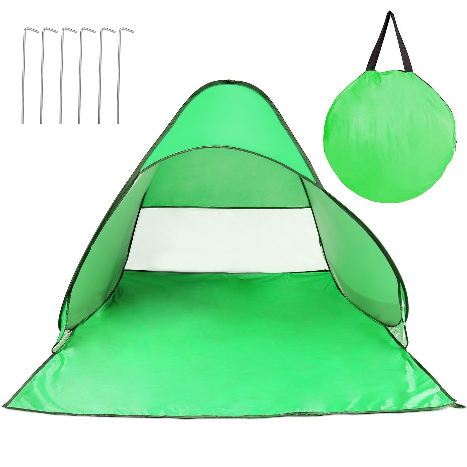 Pop-Up Beach Tent Sun Shade Shelter – Anti-UV, Waterproof with Net Window & Storage Bag for 2-3 People