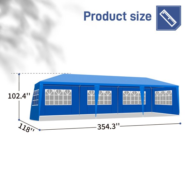 Outdoor Party Tent – Waterproof Canopy with 6 Removable Sidewalls