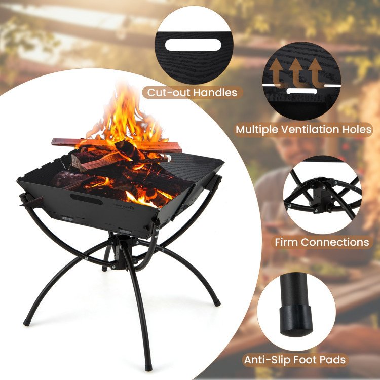 3-in-1 Camping Campfire Grill