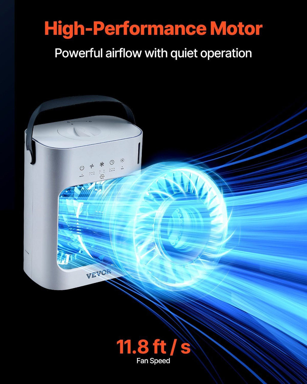4-in-1 Portable Evaporative Air Conditioner – Remote Control with 3 Speeds