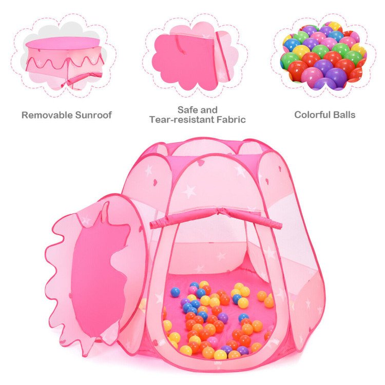 Portable Kids’ Playhouse Tent with 100 Colorful Balls – Fun Indoor Toy