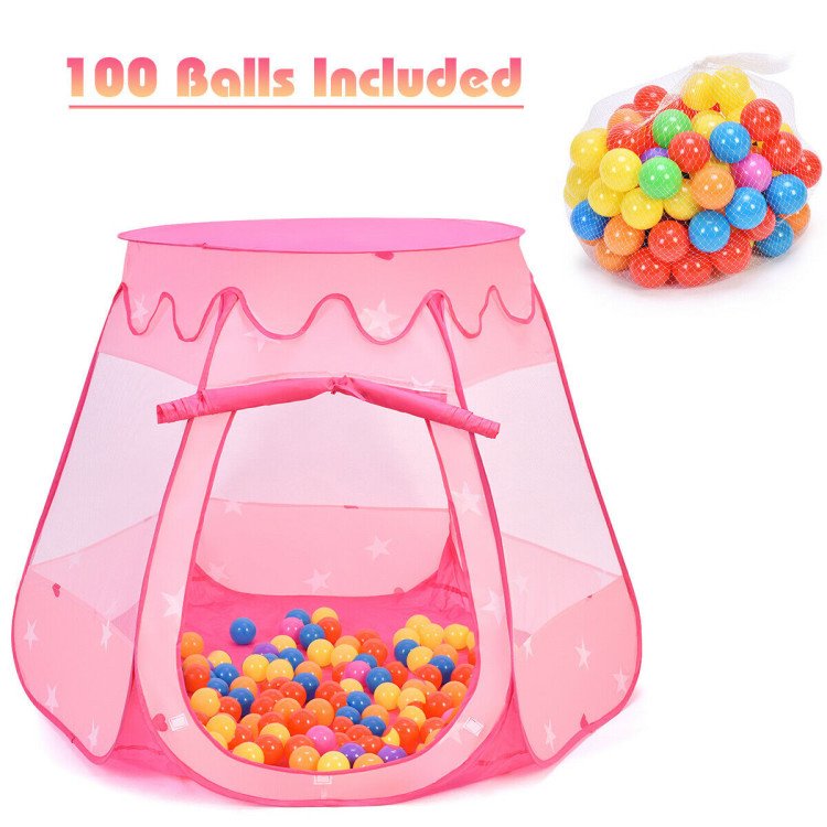 Portable Kids’ Playhouse Tent with 100 Colorful Balls – Fun Indoor Toy