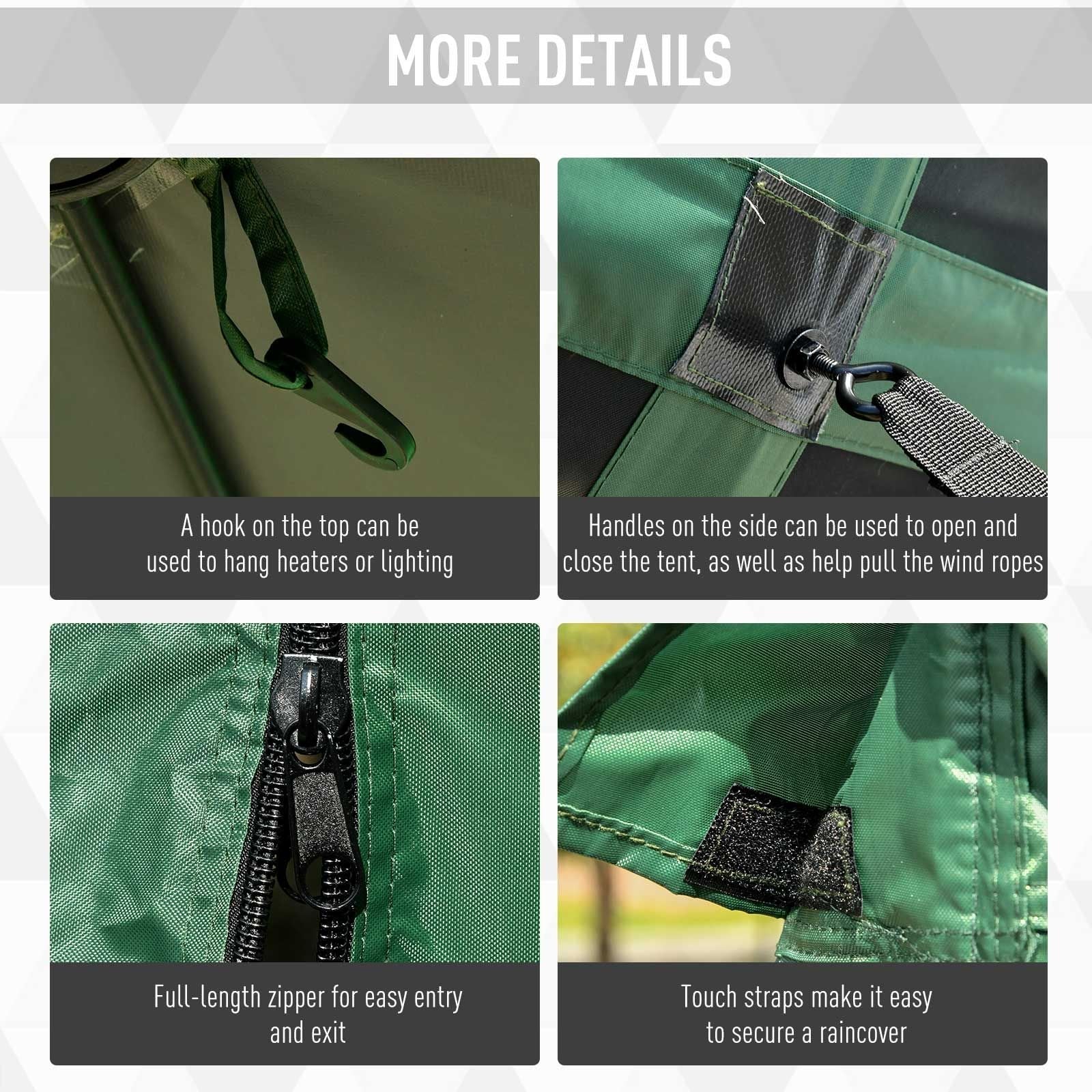 Outsunny Pop-Up Camping Canopy Gazebo – Screen Shelter Party Tent, 1-Person Easy Setup with Ventilating Mesh & Carry Bag