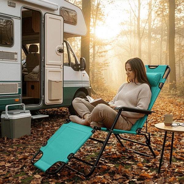 Portable Dual Purposes Extendable Folding Reclining Chair