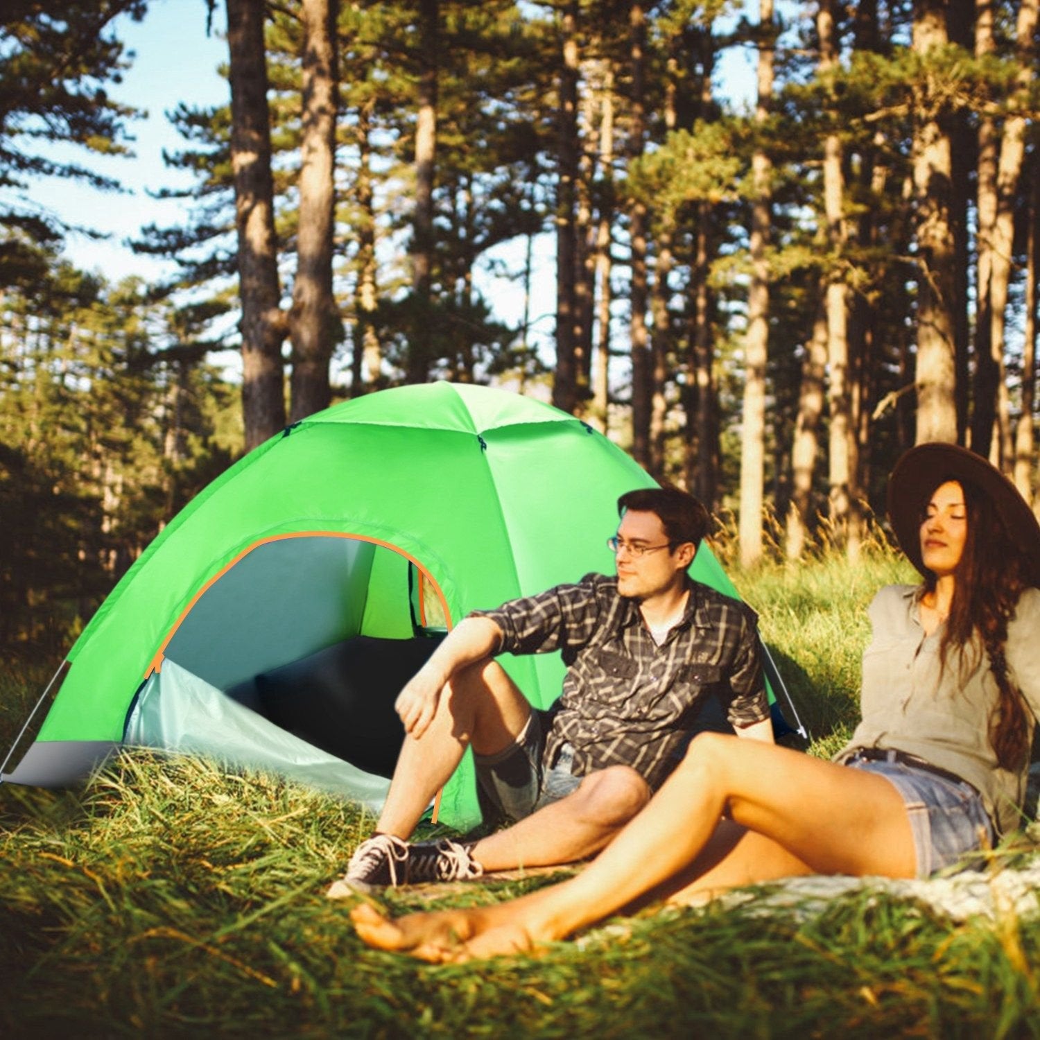 4 Persons Camping Waterproof Pop Up Tent