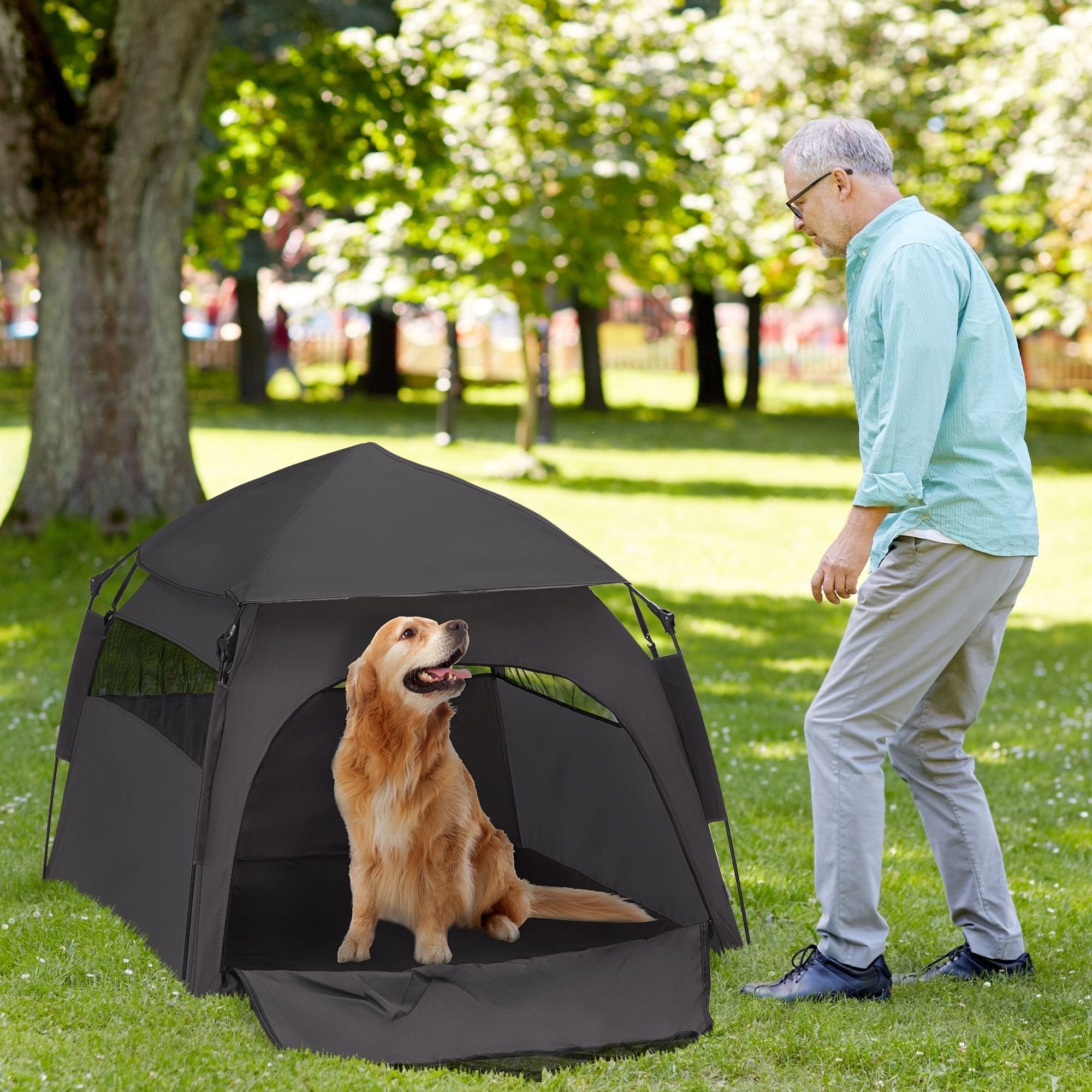 PawHut Extra Large Portable Dog Camping Tent