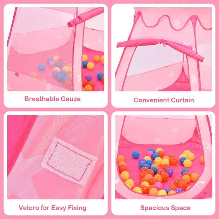 Portable Kids’ Playhouse Tent with 100 Colorful Balls – Fun Indoor Toy