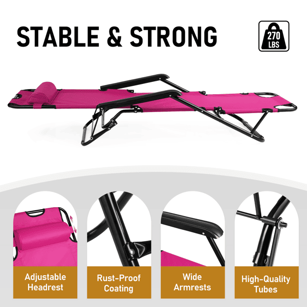 Portable Dual Purposes Extendable Folding Reclining Chair