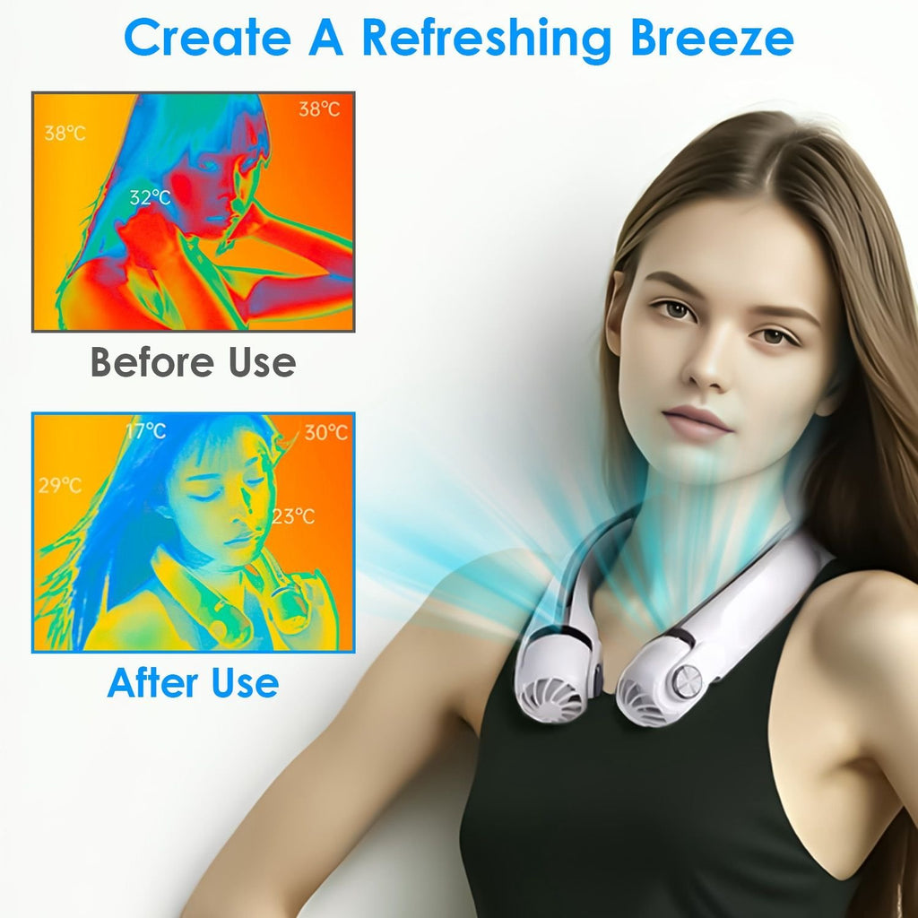 Portable Neck Fan Hands-free Cooling Neck Fan