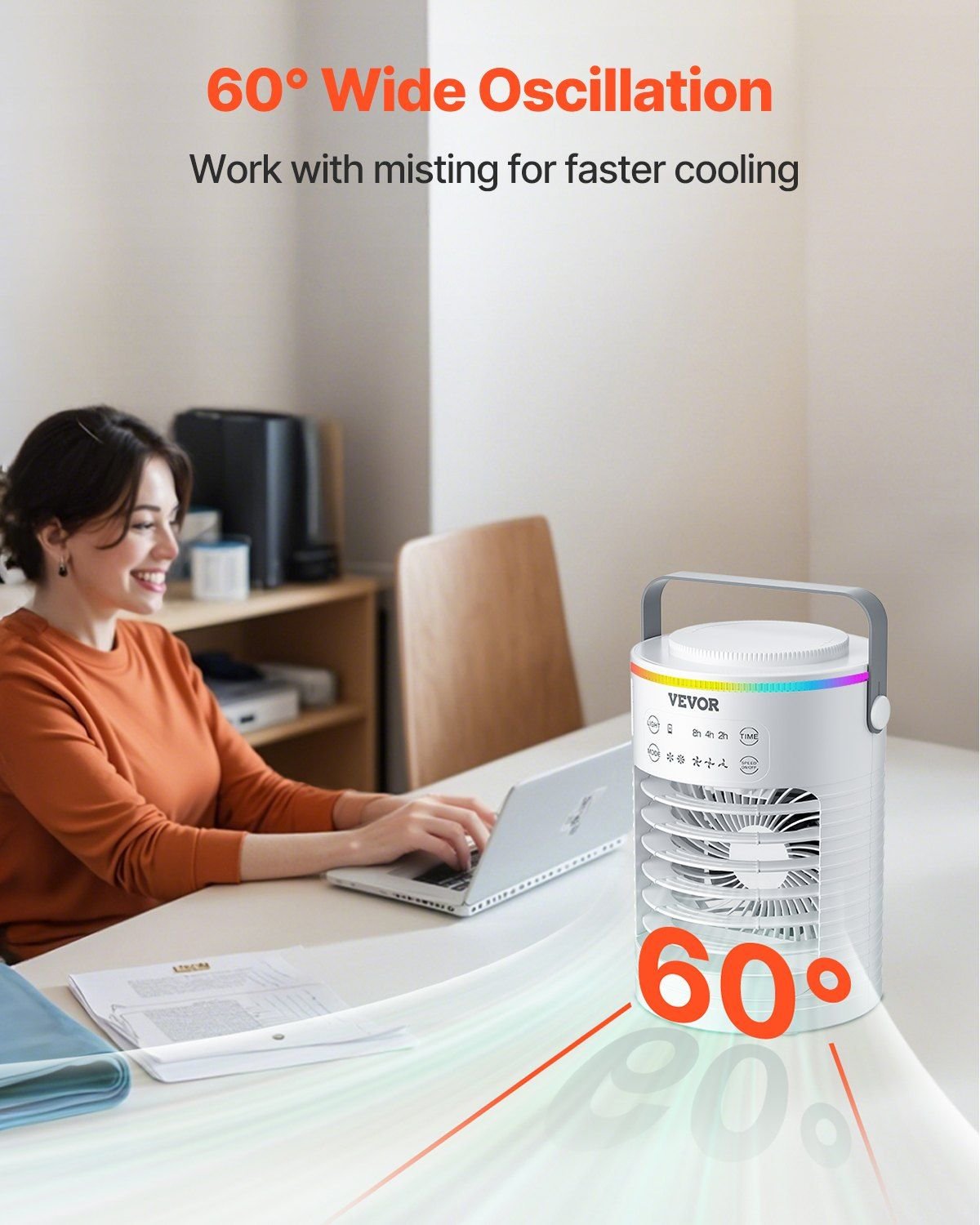 4-in-1 Portable Evaporative Air Conditioner – Remote Control with 3 Speeds