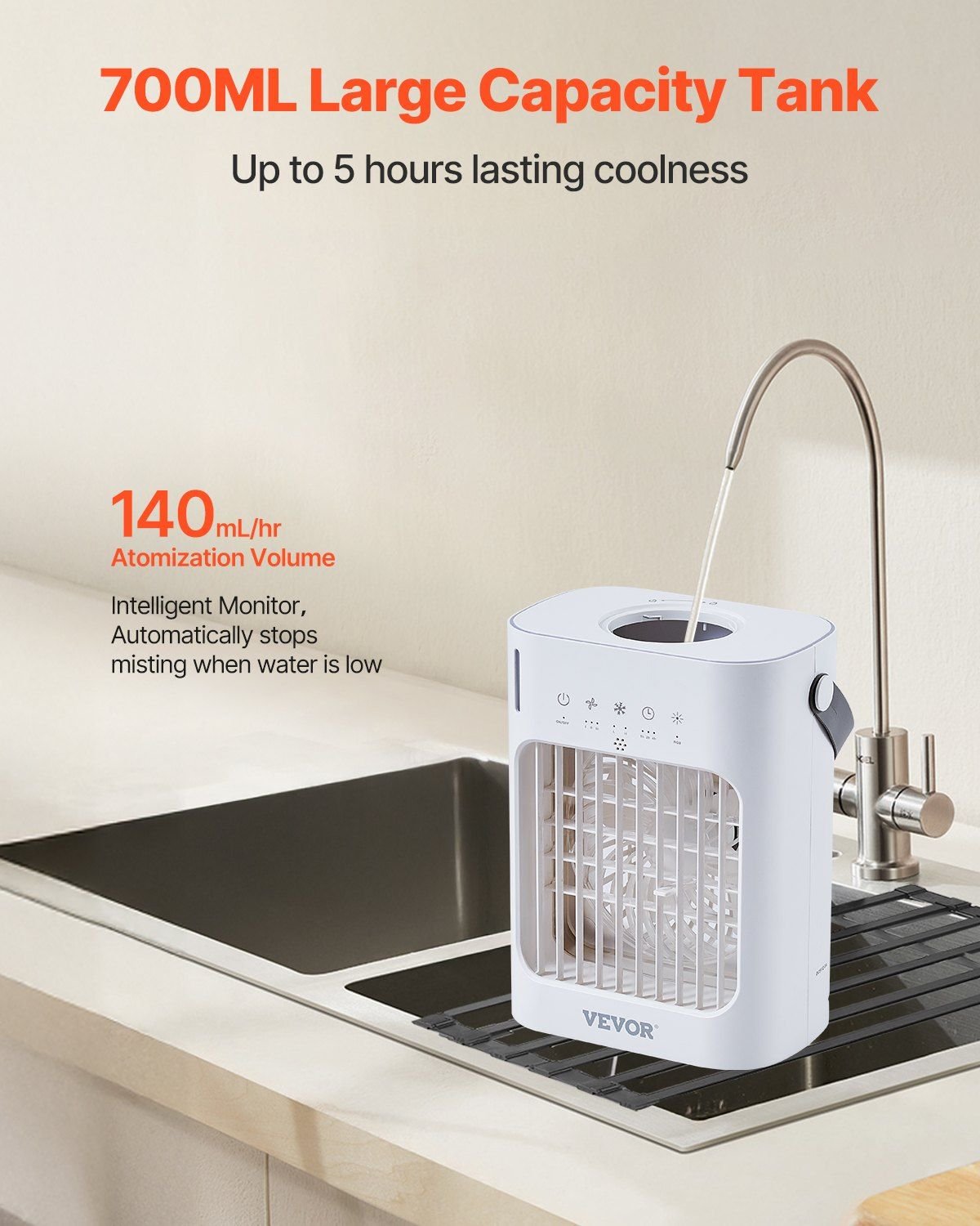 4-in-1 Portable Evaporative Air Conditioner – Remote Control with 3 Speeds
