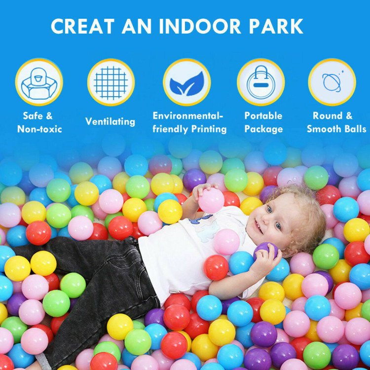 Portable Kids’ Playhouse Tent with 100 Colorful Balls – Fun Indoor Toy