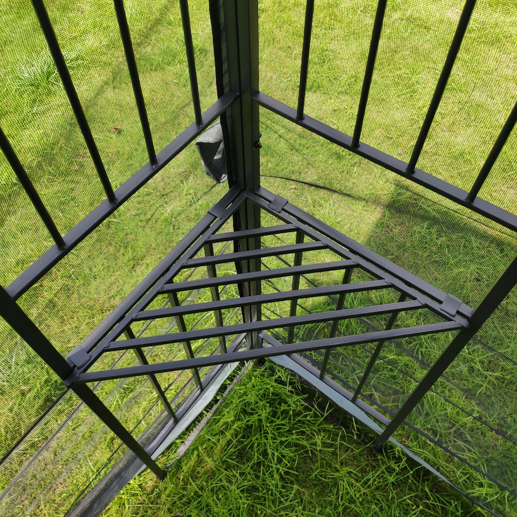13' x 10' Patio Gazebo Canopy - Double Roof with Mosquito Netting
