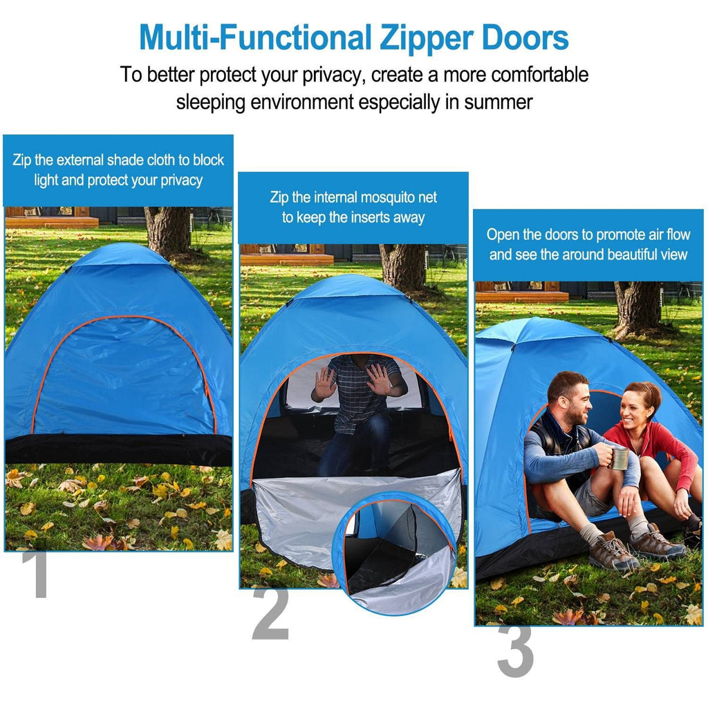 4 Persons Camping Waterproof Pop Up Tent
