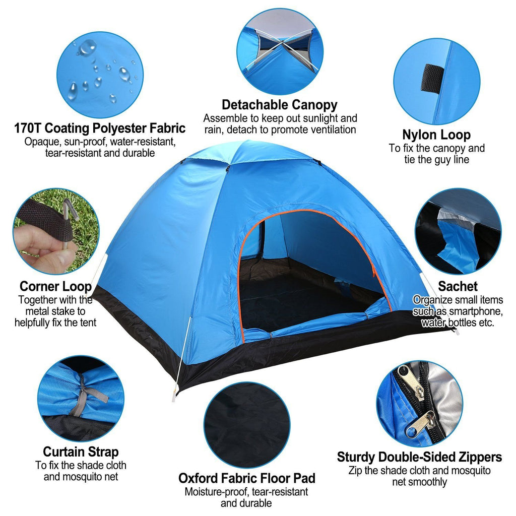 4 Persons Camping Waterproof Pop Up Tent