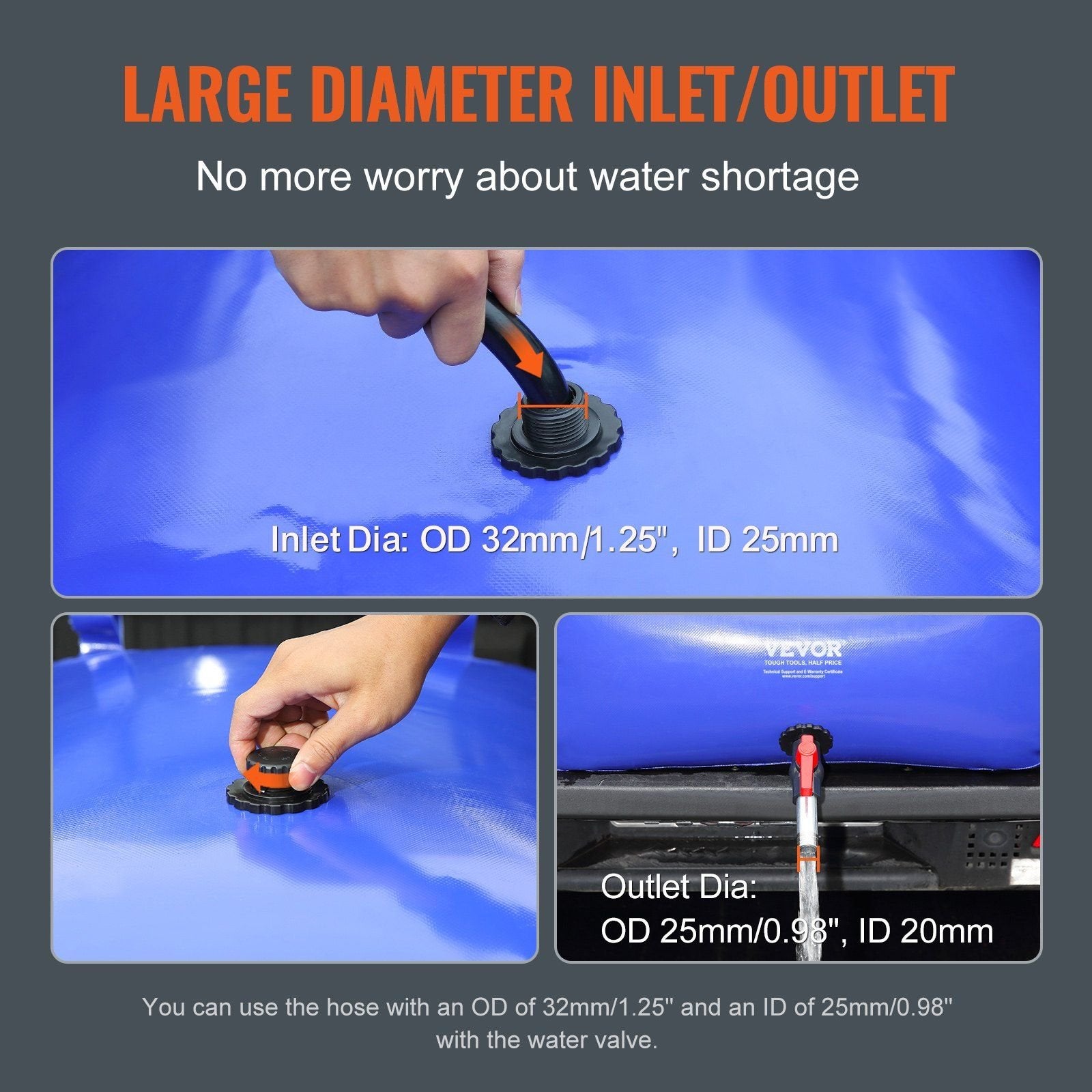 VEVOR Collapsible Water Bladder – Portable PVC Storage for RV & Camping