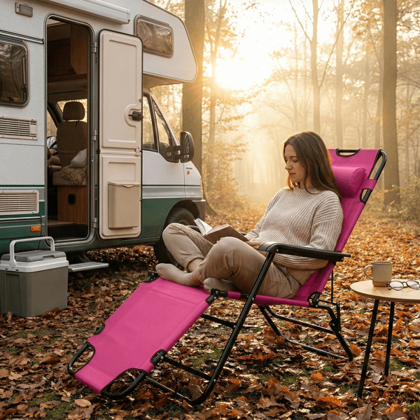 Portable Dual Purposes Extendable Folding Reclining Chair