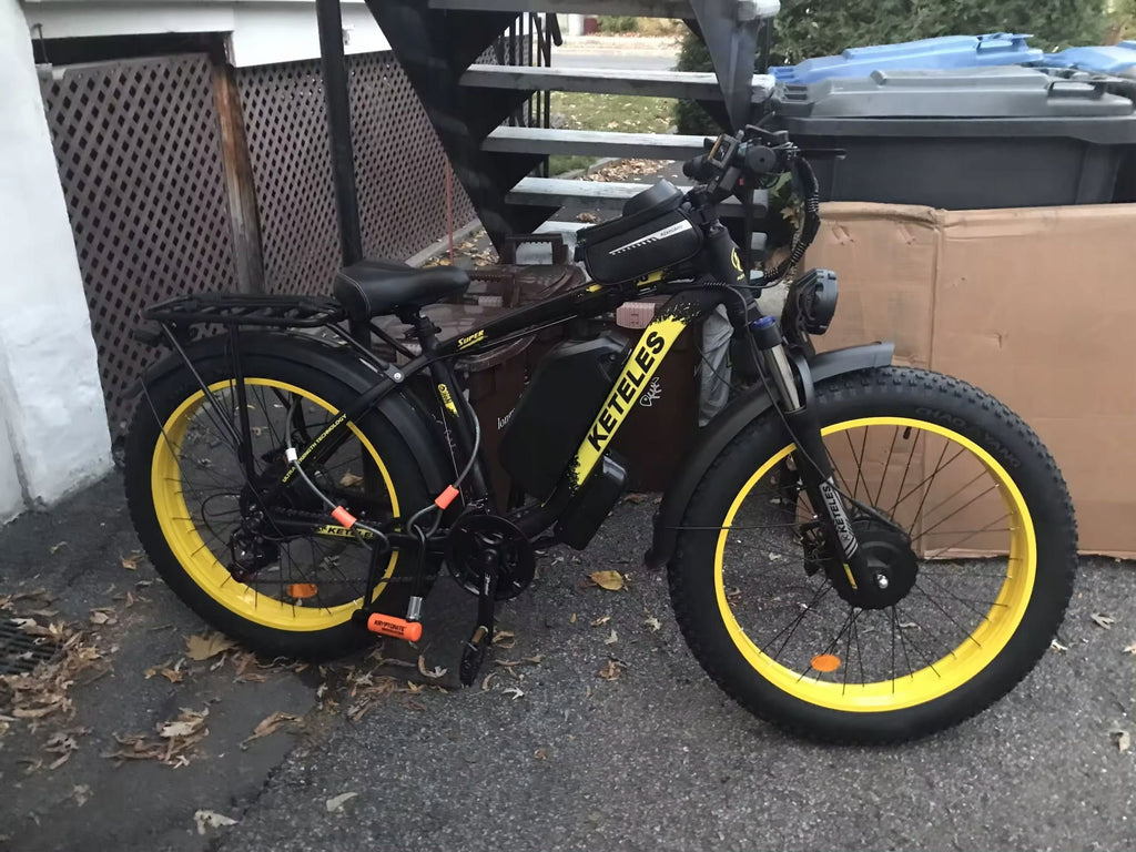 KETELES Electric Bike – 48V 23AH Dual 1000W Motors, 26"x4.0 MTB